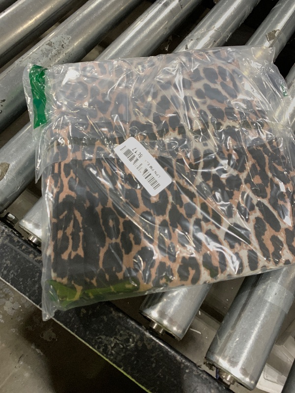 Photo 1 of YEXPINE Women's Leopard Bell Bottom Jeans Cropped Mid Rise Stretchy Cheetah Print Flared Demin Pants Size Medium