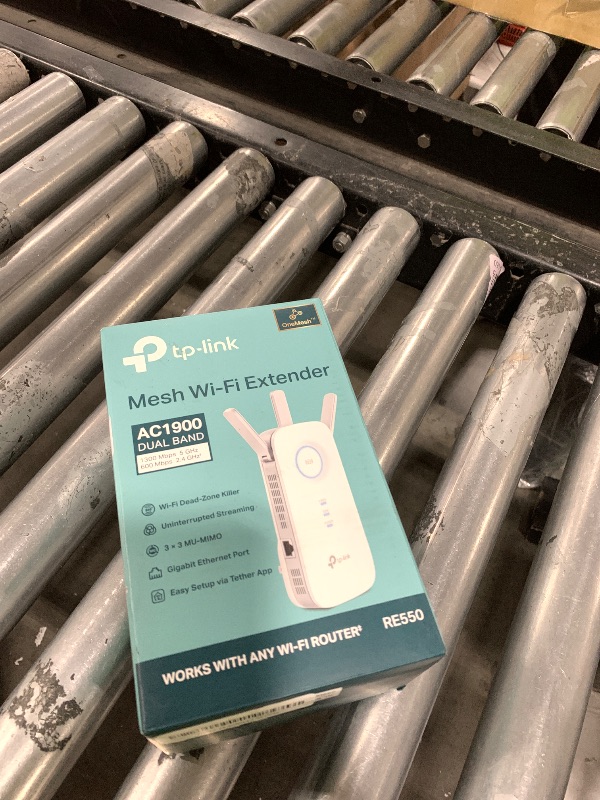Photo 1 of TP-Link AC1900 WiFi Range Extender RE550 | Dual-Band Wireless Repeater Amplifier w/Gigabit Ethernet Port | Up to 2200 Sq. Ft., 32 Devices | Internet Signal Booster | APP Setup | EasyMesh Compatible