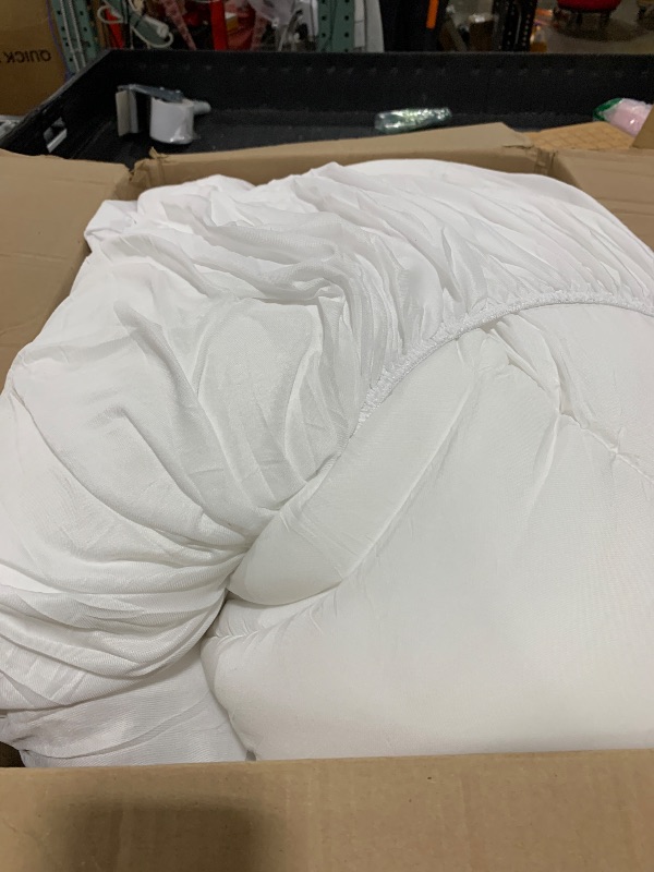 Photo 1 of ELEMUSE RV King Mattress Topper for Back Pain, Extra Thick Mattress Pad Cover, Plush Soft Pillowtop with Elastic Deep Pocket, Overfilled Down Alternative Filling