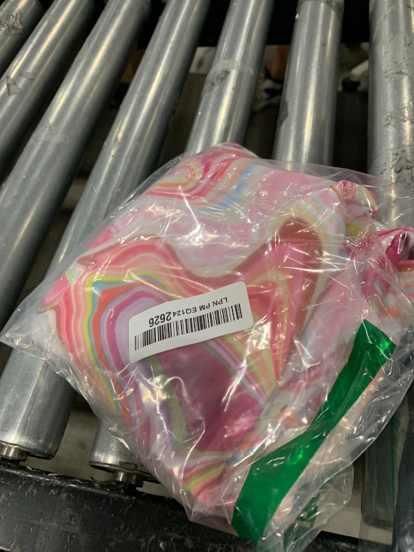 Photo 1 of JESKIDS Leotards for Girls Gymnastics with Shorts Dance Biketards Tumbling Matching Hair Scrunchie Red Marbling 12-13 Years