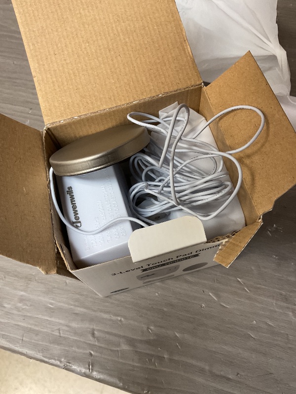 Photo 1 of DEWENWILS 2 Pack Touch Dimmer Switch, Touch Pad Control with 3 Levels of Dimming, Dimmable LED/CFL Lights, and Incandescent Bulbs, Extension Cord, ETL Listed, White
