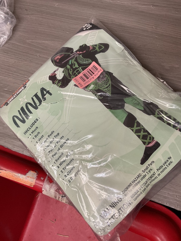 Photo 1 of Spooktacular Creations Green Ninja Costume Set, Ninja Jumpsuit with Foam Accessories for Kids, Toddler Halloween Outfit for Ideas Cosplay Party (M, 8-10 yrs)