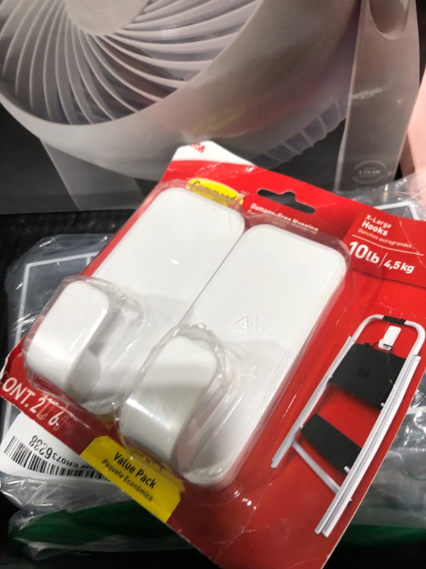 Photo 1 of Command 10 lb XL Heavyweight Hook, 2 Wall Hooks and 6 Command Strips, Damage-Free Hanging with Adhesive, Heavy Duty Hanging Great for Organization and Storage