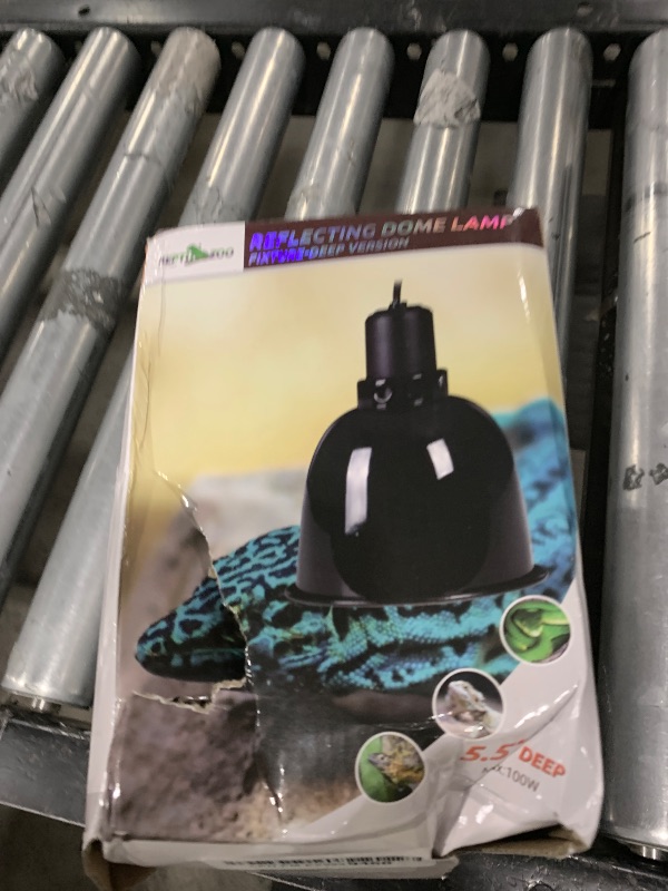 Photo 1 of REPTI ZOO 5.5 Inch Deep Dome Lamp Cap Lamp Fixture,Optical Reflection Cover for Reptile Glass Terrariums
