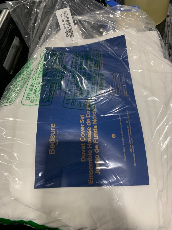 Photo 1 of Bedsure White Oversized King Duvet Cover - 3 Pieces Prewashed Cotton-Like Extra Soft Bedding Set, Includes 1 Duvet Cover 120x98 Inches with Zipper Closure & 2 Pillow Shams, Comforter Not Included