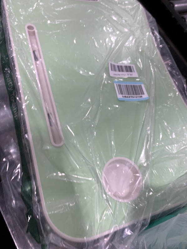 Photo 1 of ZEAPTAC Laptop Bed Desk, Foldable Lap Table, Portable Study Table, Laptop Stand with Cup Holder & Tablet Slot & Lifting Handle for Working Writing Drawing & Eating - Grass Green