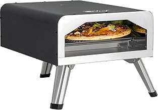 Photo 1 of Pizza Oven, 12-Inch Ceramic Stone and Grill, 1800W, Bakes up to 750 Degrees for Countertop Artisan Style Pizza, 13" Double Wall Stainless Steel, Indoor & Portable Outdoor Pizza Oven