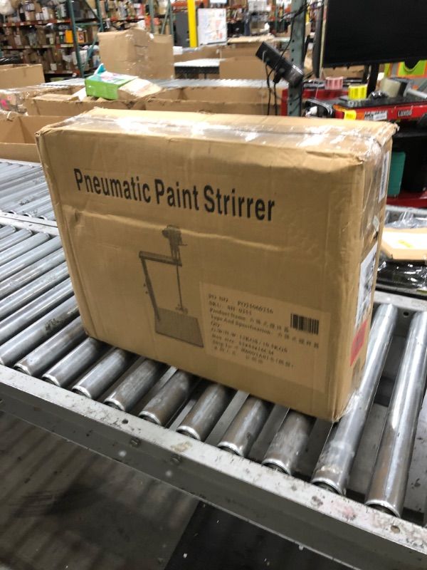 Photo 1 of YaeTek 5 Gallon 20L Pneumatic Automatic Paint Mixer Machine Air Agitator Spray Paint Shaker Height Adjustable for Viscous Liquid Ink Dye Chemicals Blender Mixing Machine Disperser Coating