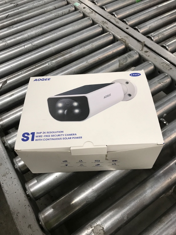 Photo 1 of AOQEE Cameras for Home Security-2.4GHz Wireless Security Camera Outdoor with AI Motion Detection & Siren, Non-Stop Solar Powered Charging, 2K Color Night Vision, SD/Cloud Storage, Waterproof, S1 4P