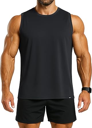 Photo 1 of Men's Athletic Tank Tops Sleeveless Muscle Shirts Workout Running Bodybuilding Gym Tanks XL