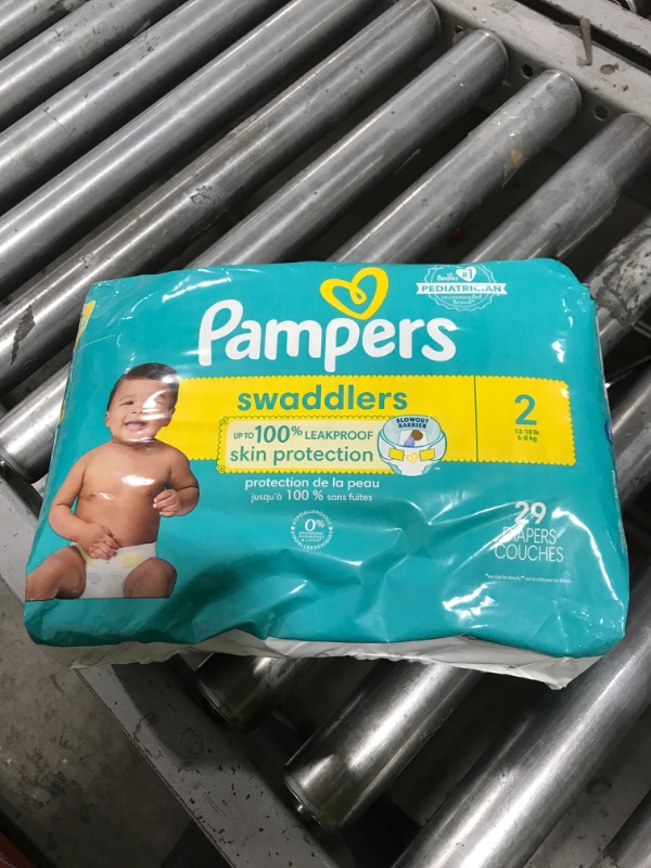 Photo 1 of Pampers Baby Diapers - Swaddlers - Size 2, 29 Count, Ultra Absorbent Disposable Infant Diaper