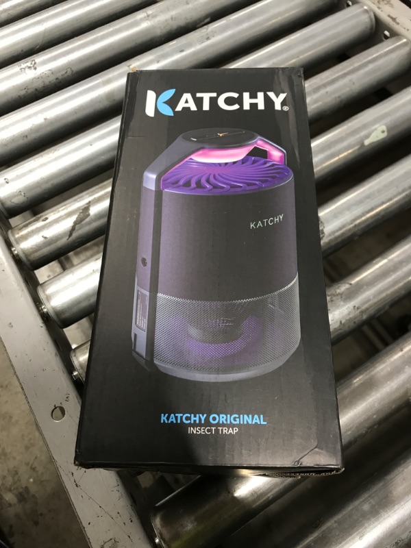 Photo 1 of Katchy Indoor Insect Trap - Catcher & Killer for Mosquitos, Gnats, Moths, Fruit Flies - Non-Zapper Traps for Inside Your Home - Catch Insects Indoors with Suction, Bug Light & Sticky Glue (Black)