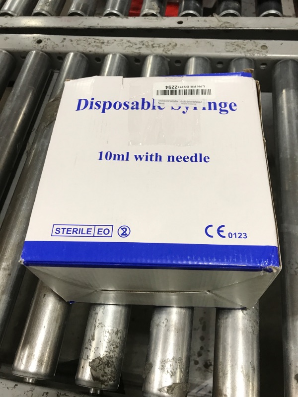 Photo 1 of 100 Pack Disposable 10ml/cc Lab Syringes with 18Ga 1 Inch Needle Luer Lock, Individually Sealed Packed