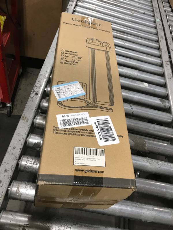 Photo 1 of Geekpure 20 Inch Whole House Water Filter Housing-1" NPT Bras Port -Fit 4.5 x 20 Inch Filter -Blue(1)
