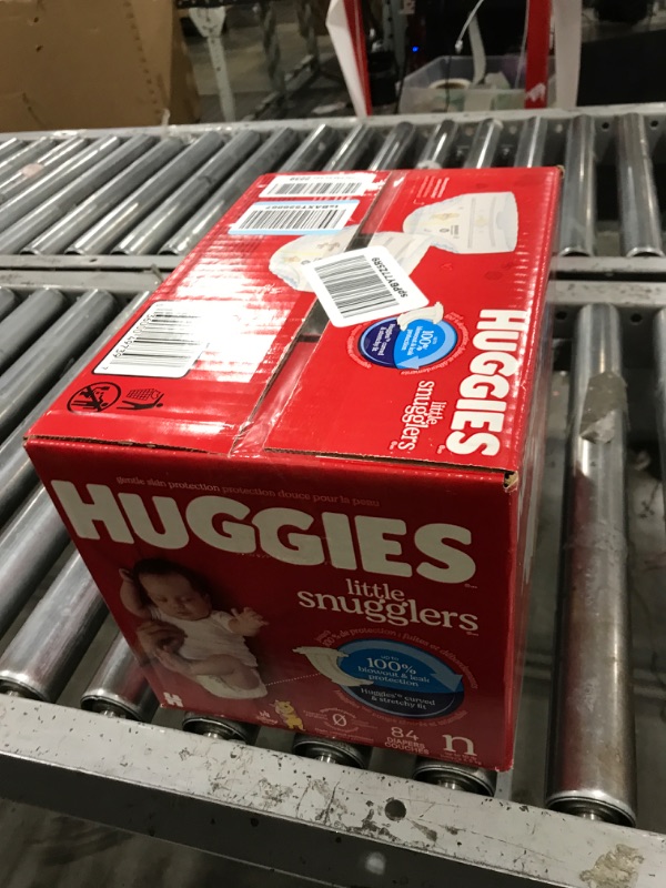 Photo 1 of Huggies Size Newborn Diapers, Little Snugglers Baby Diapers, Size Newborn (up to 10 lbs), 84 Count, Packaging May Vary
