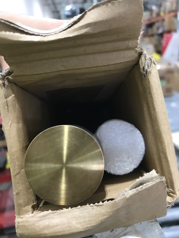 Photo 1 of 1 1/8 Inch Diameter Curtain Rods, 72-144” Telescoping Large Single Window Drapery Rod Heavy Duty With Adjustable Modern Brackets, Warm Gold