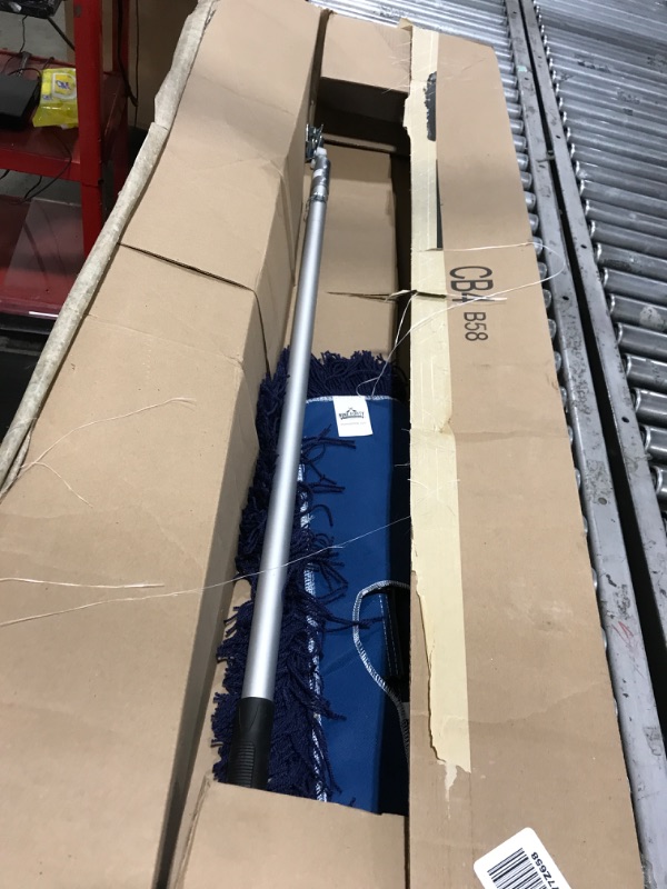 Photo 1 of Nine Forty 24" Premium Nylon Dust Mop- Heavy Duty Mop Head for Industrial, Commercial, and Residential Cleaning - Dry Floor Duster for Hardwood Surfaces and Commercial Applications - Blue