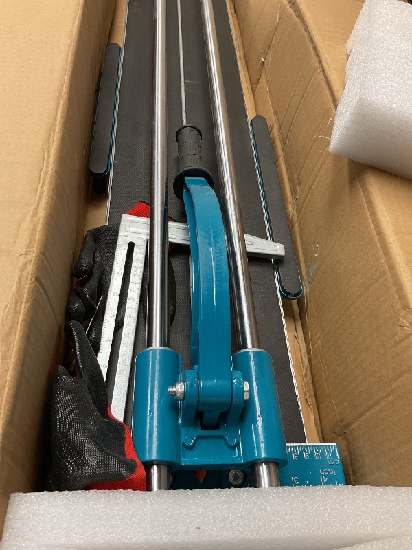 Photo 1 of 48-Inch Manual Tile Cutter, Laser Guided Precision, Tungsten Carbide Cutting Wheel, Ideal for Porcelain and Ceramic Tiles, Durable All-Steel Construction, Tile Cutting Machine