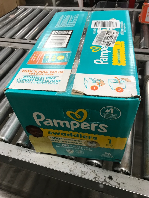 Photo 1 of Pampers Baby Diapers - Swaddlers - Size 1, 96 Count, Ultra Absorbent Disposable Infant Diaper