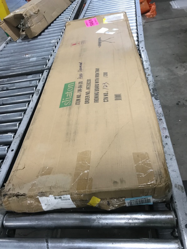 Photo 1 of SLIETON Extra Large Ironing Board with Hang Rail and Iron Rest 63" L x 20" W (Large with Iron Rest (Pink Cover))