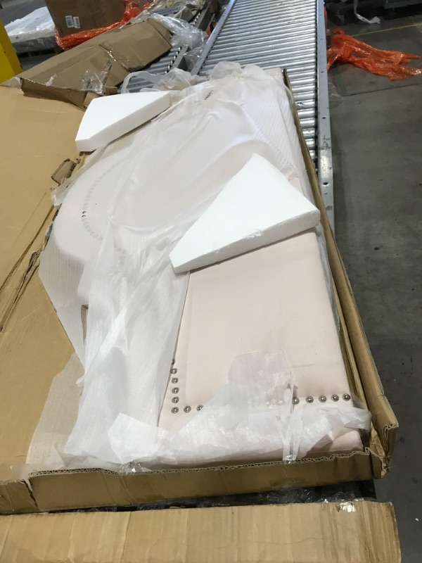 Photo 1 of Baxton Studio Rita Modern and Contemporary Light Pink Velvet Fabric Upholstered Queen Size Headboard