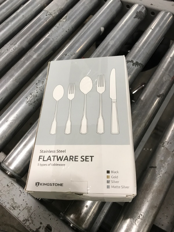 Photo 1 of KINGSTONE 40-Piece Silverware Set, 18/10 Stainless Steel Flatware Set for 8, Tableware Cutlery Set, Utensil Sets for Home Restaurant, Mirror Finish, Dishwasher Safe