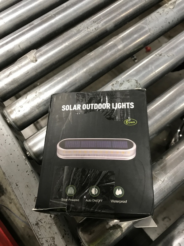 Photo 1 of YiLaie Solar Stair Lights Outdoor Waterproof, Stick on Solar Strip Lights Auto ON/Off, Small Step for Outside Dock Driveway Mailbox Deck Solar Powered Warm White (6 Pack)