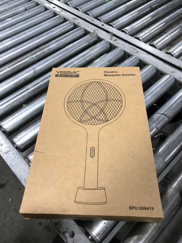Photo 1 of YISSVIC Electric Fly Swatter Bug Zapper Racket Dual Modes Mosquito Killer with Purple Mosquito Light Rechargeable for Indoor Home Office Backyard Patio Camping