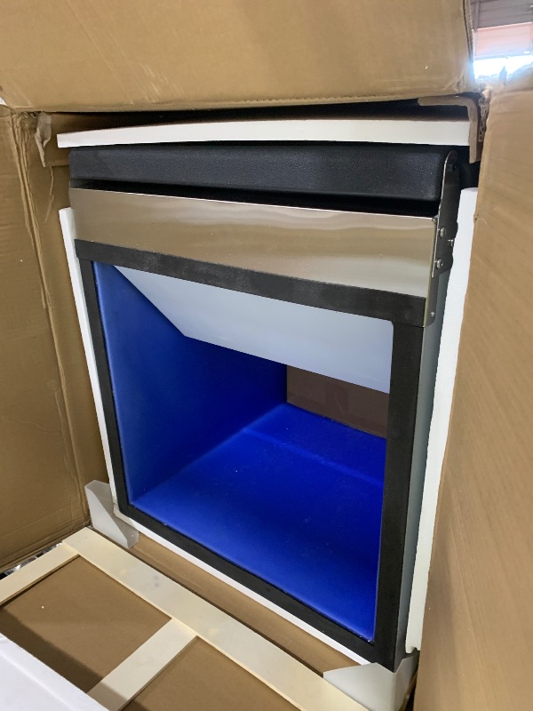 Photo 1 of VEVOR Commercial Ice Maker Storage Bin, 250LBS Capacity Ice Bin, Stainless Steel Ice Storage Bin with Filter and Adjustable Anti-Slip Rubber Feet, Suitable for Restaurant Hotel and Beverage Shops
