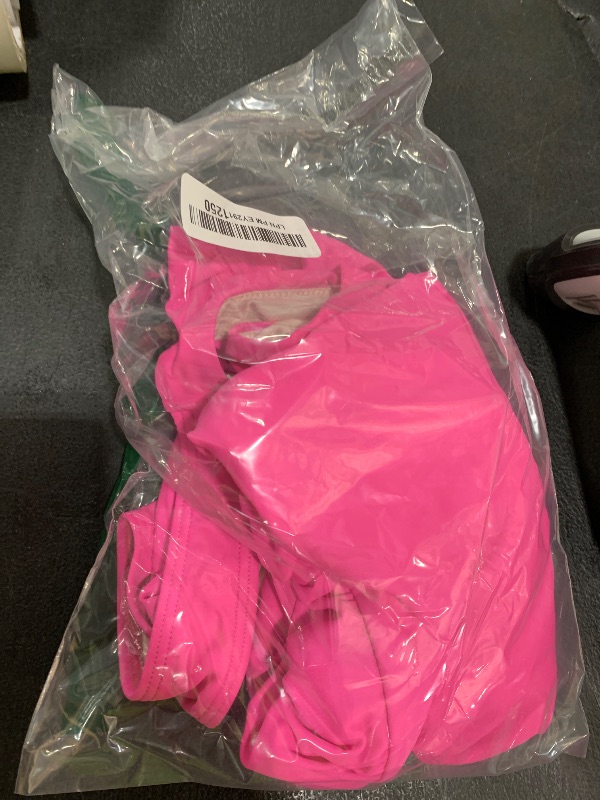 Photo 1 of SUUKSESS Women Sexy One Piece Tummy Control Swimsuit Ruched High Neck Slimming Swimwear 2025 Low Back Bathing Suit(Hot Pink,Small)