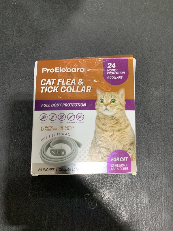 Photo 1 of Flea and Tick Prevention Collars for Cats: Effective Pet Flea & Tick Treatment for Cats - Waterproof Adjustable Flea Tick Collars for Large & Small Cat, Outdoor Fleas Ticks Control for Kittens 4 Pack