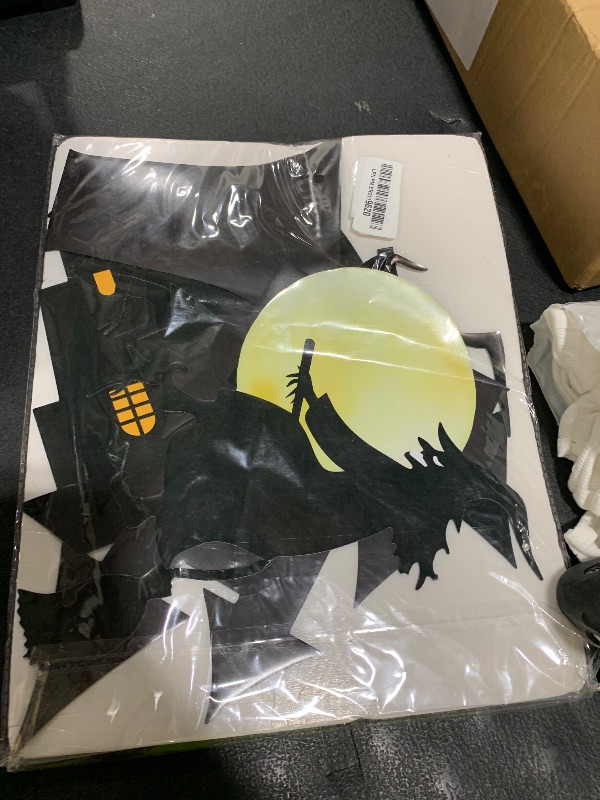 Photo 1 of 20Pcs Halloween Garage Door Decorations Black Magnet Stickers Witch Withered Tree Tombstone Pumpkin Bat Cat Large Magnetic Halloween Party Favors Decor Home Car Refrigerator Outdoor Windows Supplies