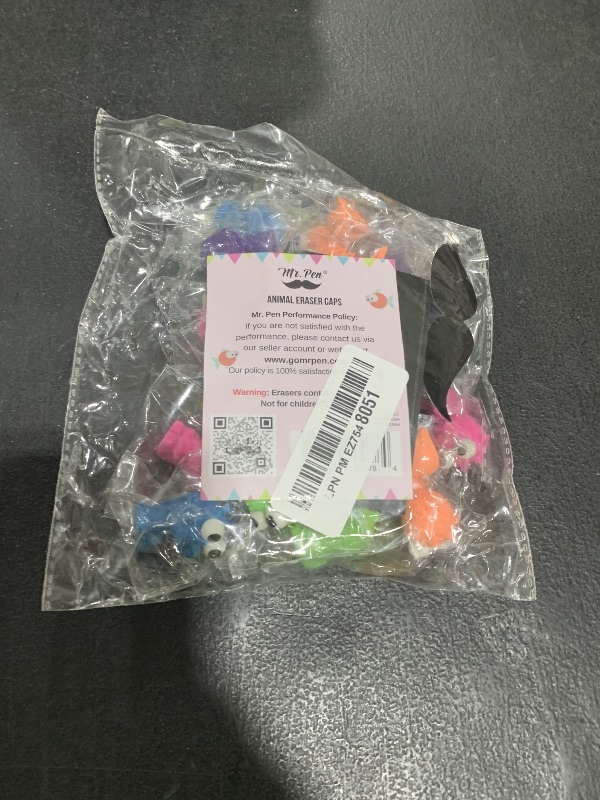 Photo 1 of Mr. Pen- Cap Erasers, 20 Pack, Animal Eraser Caps (Eyes Come Out), Erasers for Kids, Pencil Eraser, Back to School Supplies