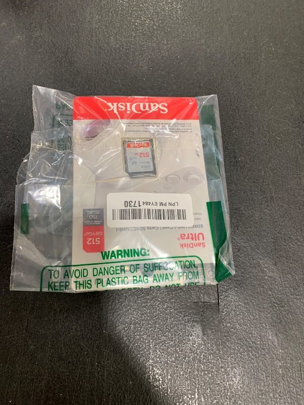 Photo 1 of SanDisk 512GB Ultra SDXC UHS-I Memory Card - Up to 150MB/s, C10, U1, Full HD, SD Card - SDSDUNC-512G-GN6IN