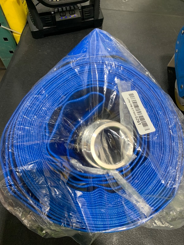 Photo 1 of 2" x 50 ft Backwash Hose for Swimming Pools, Heavy Duty PVC Lay Flat Water Discharge Hose,Durable Pool Drain Hose with Aluminum Pin Lug Fittings for Pump And Filters