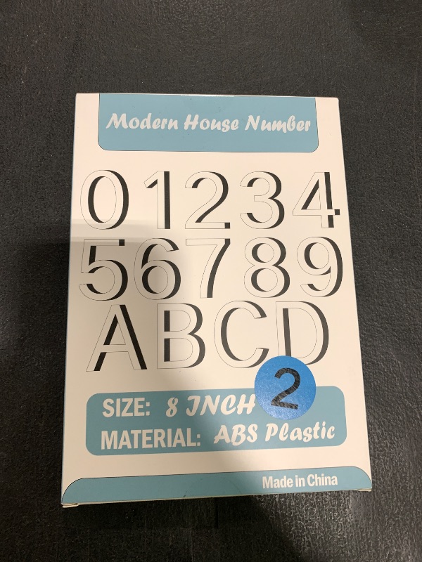 Photo 1 of IVERRA 8 Inch Large Floating House Numbers, Black Modern House Number for Outside, Home Address Numbers for Outdoor Garage Gate Wall Street (2)