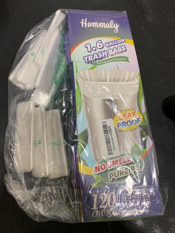 Photo 1 of 1.6 Gallon 120 pcs (Fit 1.3-1.6 Gal)Small Clear Trash Bags, Strong 1.3 Gallon1.5 Gallon 1.6 gallons Garbage Bags, Bathroom Trash Can Bin Liners, Mini Bags for Office, Waste Basket Liner,Fit 5-6 Liters
