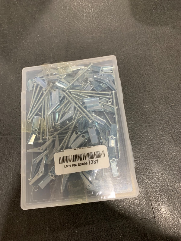Photo 1 of 1/8 Toggle Bolts for Drywall, 50 Pcs Heavy Duty Metal Drywall Anchors Kit, Dry Wall Anchors and Screws Kit, Butterfly Anchors for Ceiling, Sheetrock, Hollow Wall