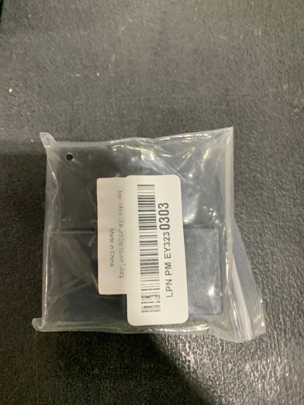 Photo 1 of 4 Pack 1.5 Inch Square Tube End Cap Plastic Plugs, 1.5"x1.5" Square Tubing Plug, Tube End CapsTubing Post End Cap Suitable for Square Tube Square Plastic Plug, Tubing Post End Cap Square Tubing