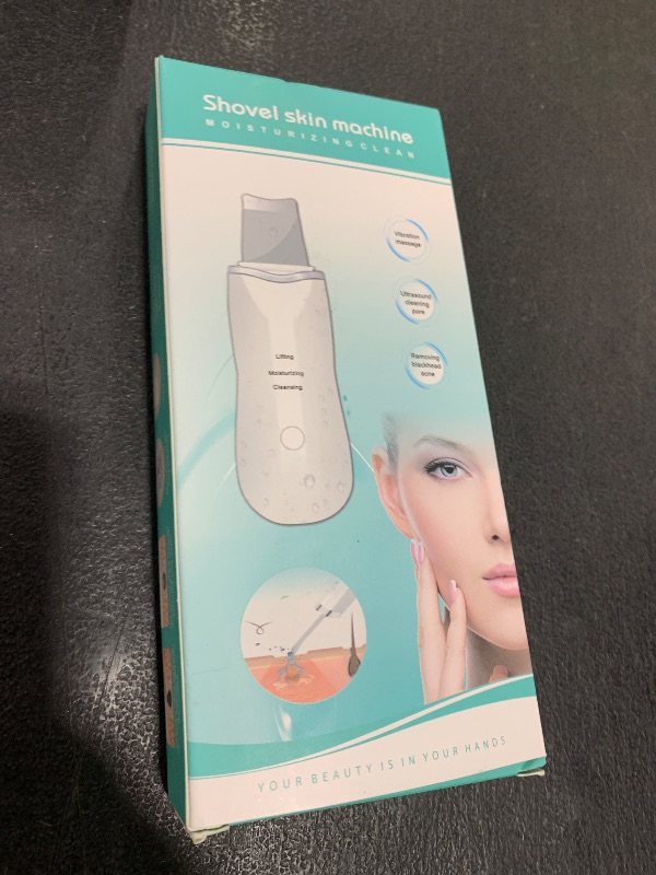 Photo 1 of 3 Mode Blackhead Remover Tools - Skin Scrubber Face Spatula Blackhead Remover for Deep Cleansing, Waterproof Rechargeable Facial Skincare Device (White)