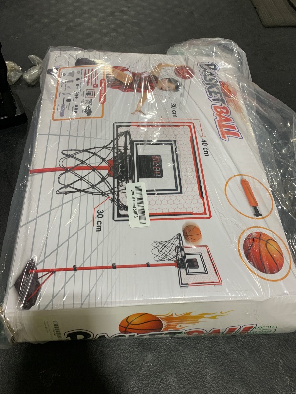 Photo 1 of Upgrade Basketball Hoop for Kids with Stand, Adjustable Height 3.5ft to 6.2ft Basketball Hoop with Electronic Scoreboard LED Lights, Indoor Outdoor Backyard Sport Game Gifts Toys for 3 4 5 6 7 8