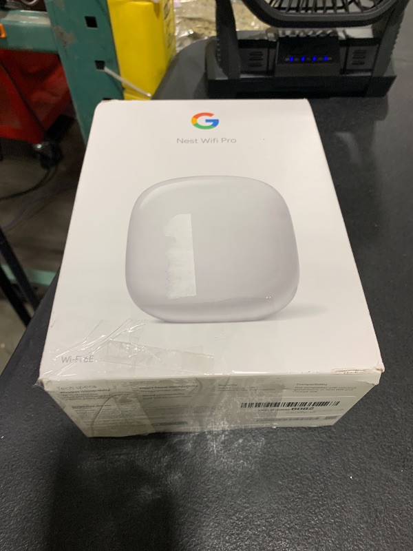 Photo 1 of Google Nest WiFi Pro - Wi-Fi 6E - Reliable Home Wi-Fi System with Fast Speed and Whole Home Coverage - Mesh Router - Snow