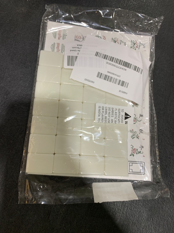 Photo 1 of gisgfim Blank Mahjong Tiles Set Include 28 Pcs Blank Mahjong and 180 Pcs American Tile Decal Stickers Suitable for 1.2 Inches Standard Size American Tiles Replace Lost Tile Can Be Used