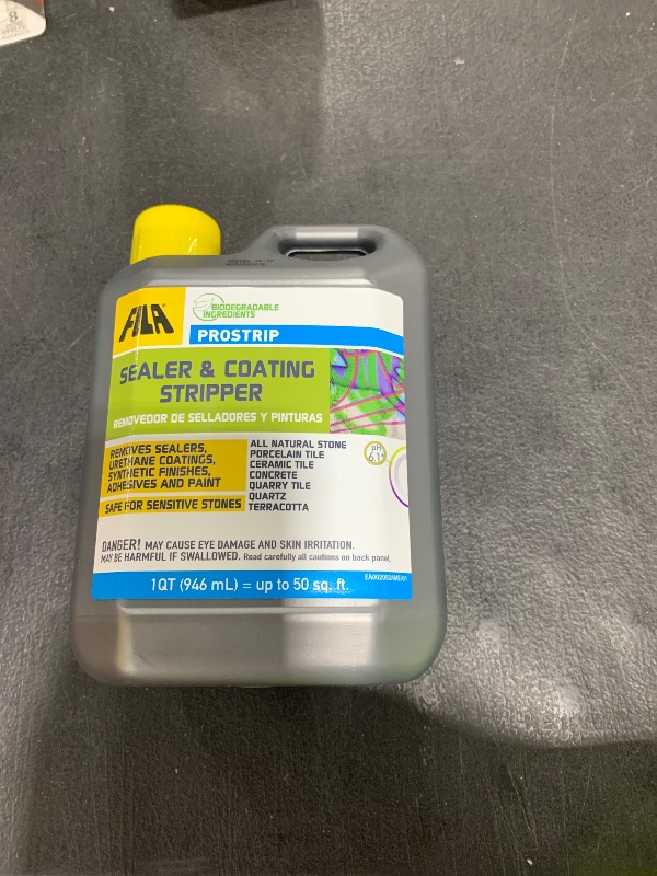 Photo 1 of FILA Surface Care Solutions, PROSTRIP, Paint Stripper and Graffiti Remover, Paint Remover for Concrete, Natural Stone, Porcelain and Ceramic Tile, Ideal as Spray Paint and Vandalism Remover, 1QT