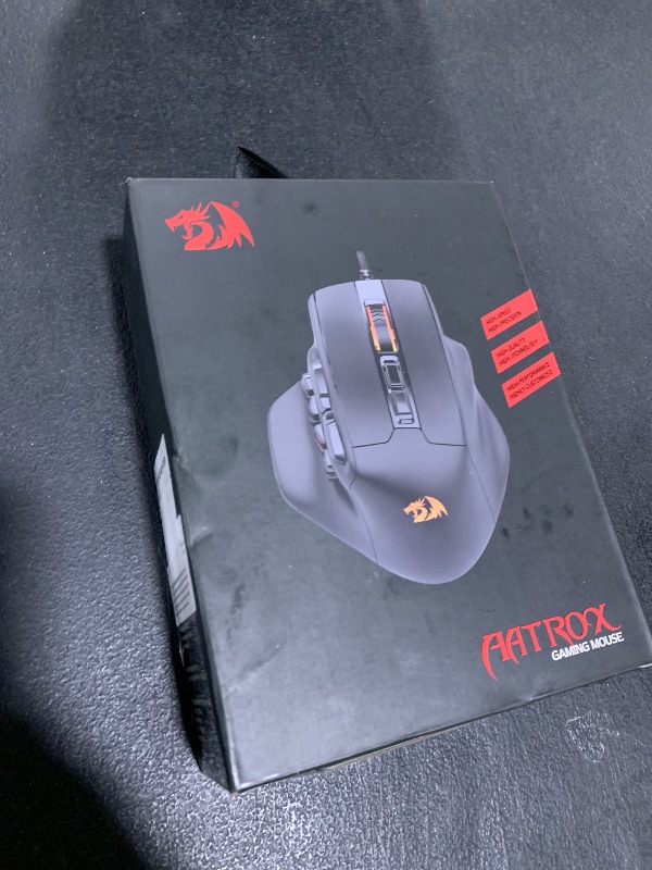 Photo 1 of Redragon M811 Aatrox MMO Gaming Mouse, 15 Programmable Buttons Wired RGB Mouse w/Ergonomic Natural Grip Build, 10 Side Macro Keys, Software Supports DIY Keybinds & Backlit