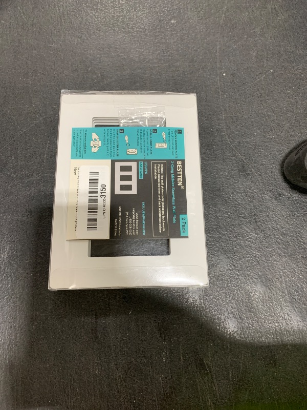 Photo 1 of [2 Pack] BESTTEN 3 Gang Screwless Decorative Wall Plate, Mid-Size H4.88" x W6.74", USWP6 Gloss Snow White, Faceplate Cover for Decorator Receptacle Outlet & Switch, UL Listed