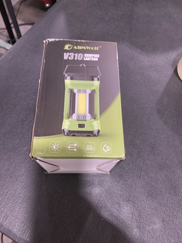 Photo 1 of AlpsWolf Camping Lantern Rechargeable, 4000mAh LED Lantern for Power Outages Super Bright Portable Camping Light Emergency Lantern Camping Lamp Green, 1 Pack