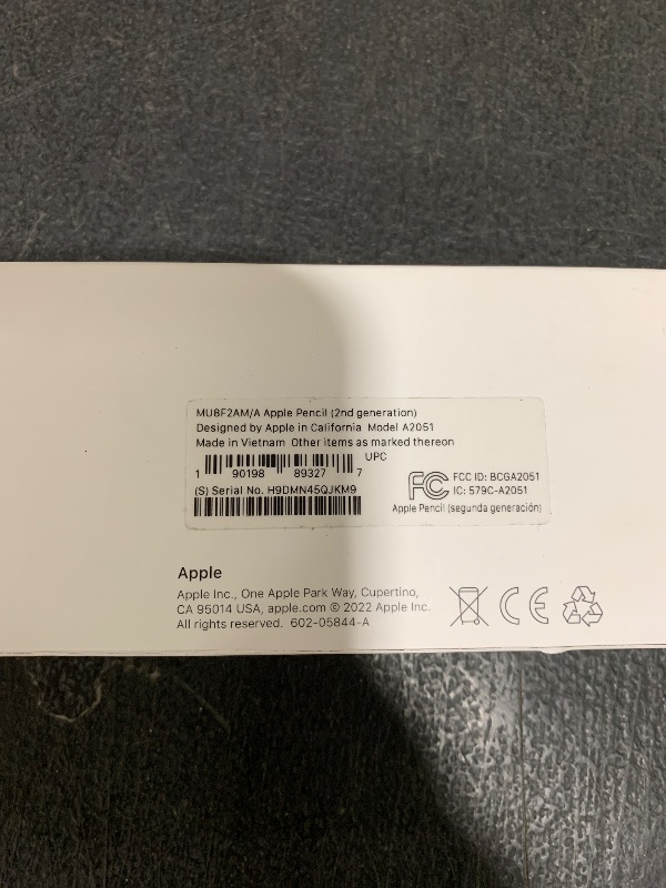 Photo 1 of Apple Pencil (2nd Generation): Device Compatibility Check Required - Pixel-Perfect Precision, Perfect for Note-Taking, Drawing, and Signing documents. Attaches, Charges, and Pairs magnetically.