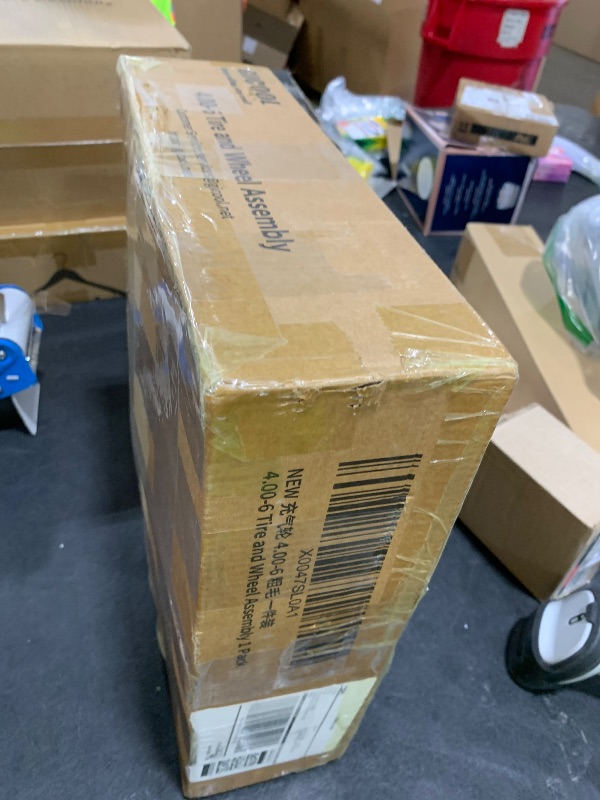 Photo 1 of GICOOL 4.00-6 Tire and Wheel, 13" Wheelbarrow Pneumatic Tire, 5/8" & 3/4" Bearings, 1.75-6" Centered Hub,Sealed Bearings for Wheelbarrows Trolley Dolly Garden Wagon Cart Wheel Replacement