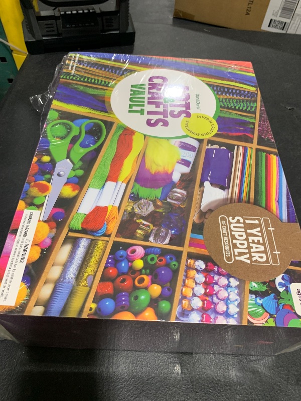 Photo 1 of Dan&Darci Arts and Crafts Vault - Craft Supplies Kit in a Box for Kids Ages 4 5 6 7 8 9 10 11 & 12 Year Old Girls & Boys - Crafting Set Kits - Gift Ideas for Kid Art Activity Gifts